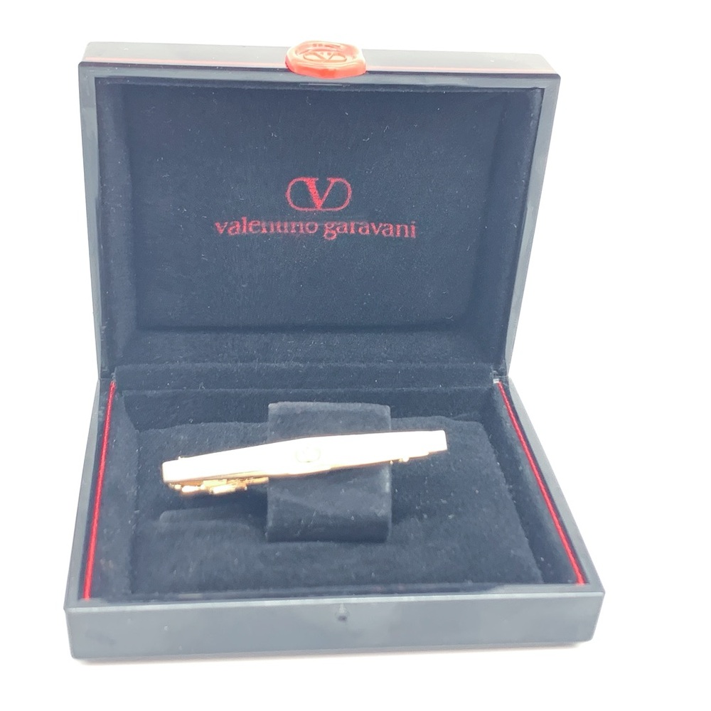 Valentino Garavani Logo Gold Tie Clip